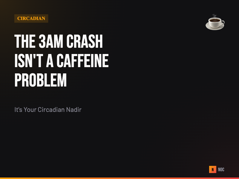 The 3 AM Crash Isn't a Caffeine Problem. It's a Biology Problem.
