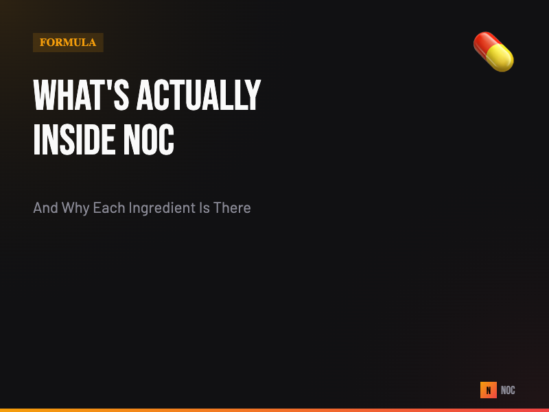 What's Actually Inside NOC — And Why Each Ingredient Is There